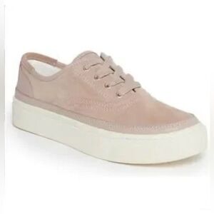 ALL SAINTS Trish suede platform sneaker in Dirty Pink. US 8/39